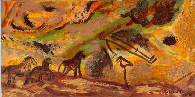 Artistic beginnings 2 by artist Rosalinda Peña